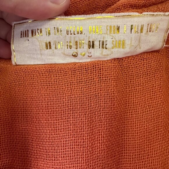 Jen's Pirate Booty Orange Button Down Shirt - Picture 9 of 14